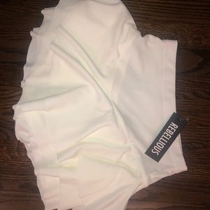White Mini Skort - Rebellious Fashion